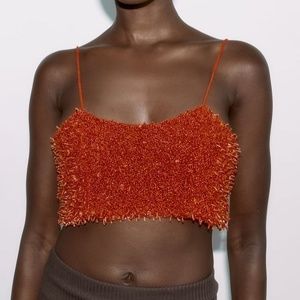Single pc 🔥Zara limited edition sequins crop top you cannot miss